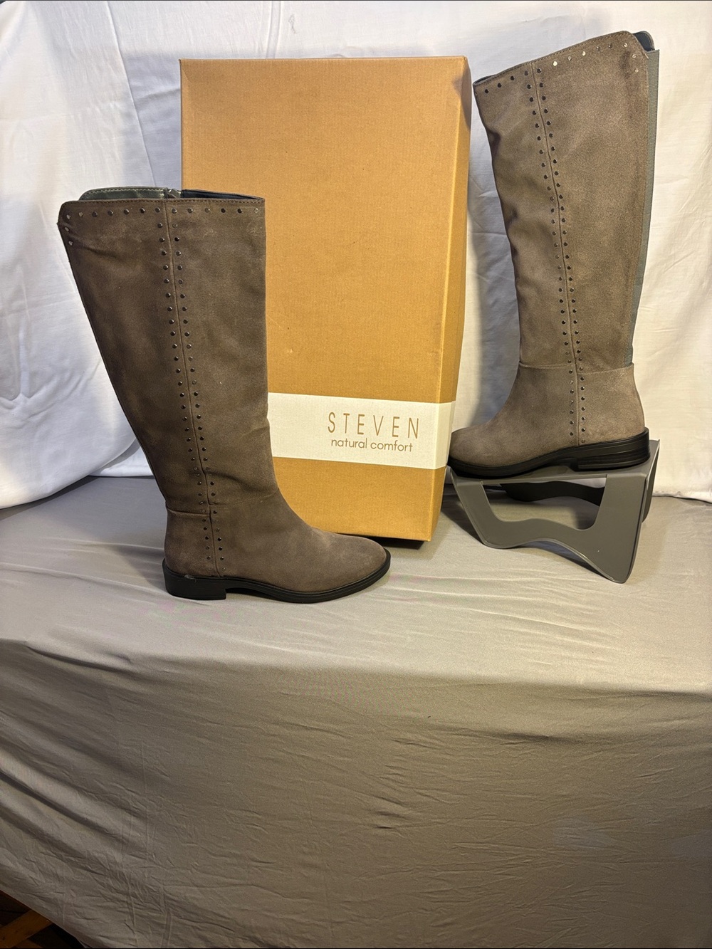 Steven by Steve Madden Taupe Suede Over-the-Knee Boots
